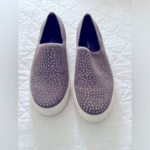 Skechers Studded Affair Greige/Taupe slip on Women’s sneakers size 8.5